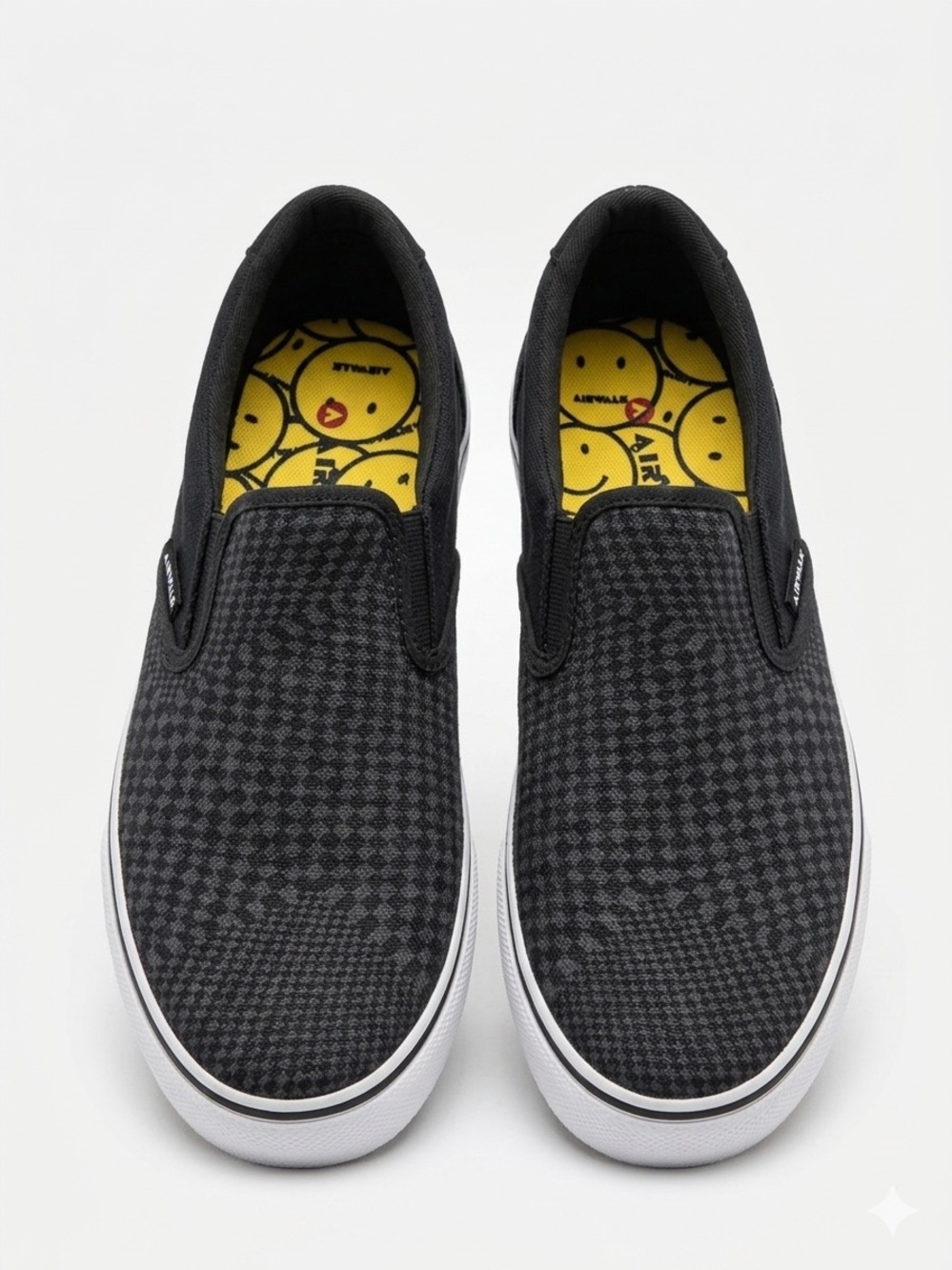 Airwalk Black and Yellow Slip-On Sneakers